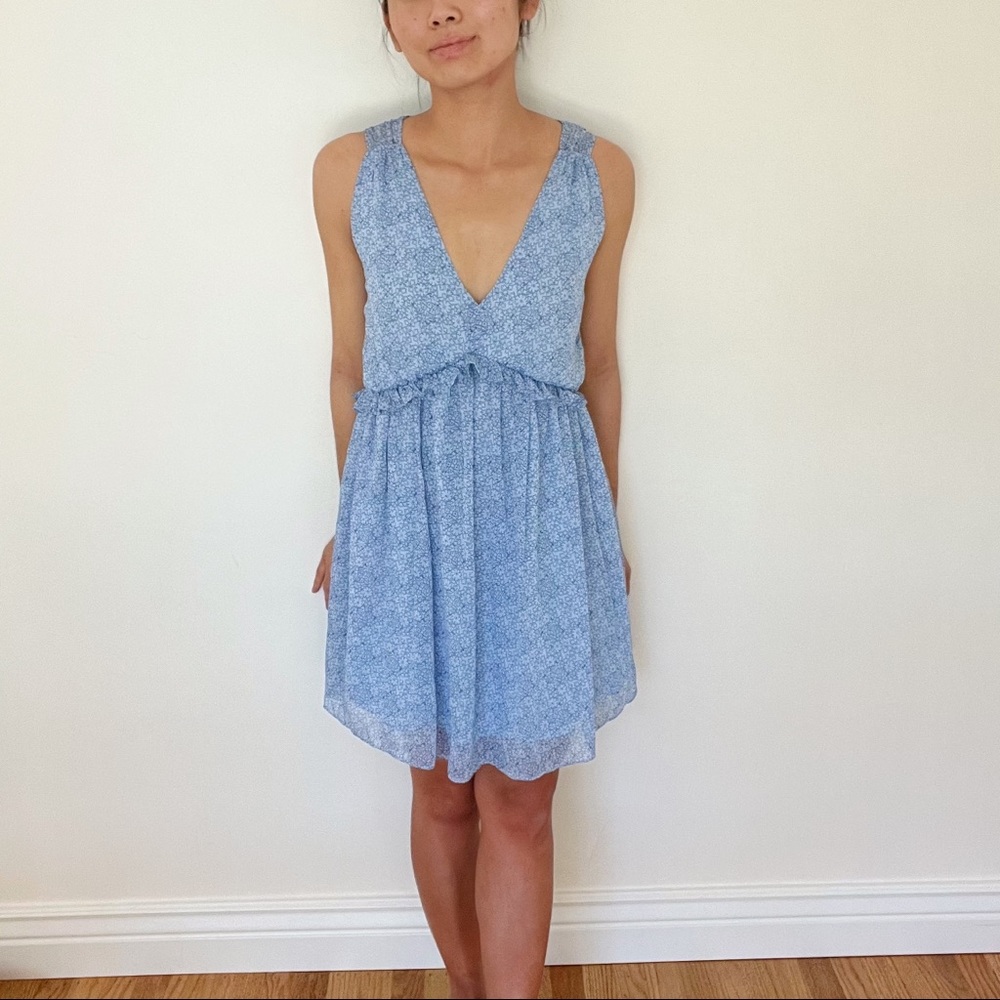 Blue floral dress